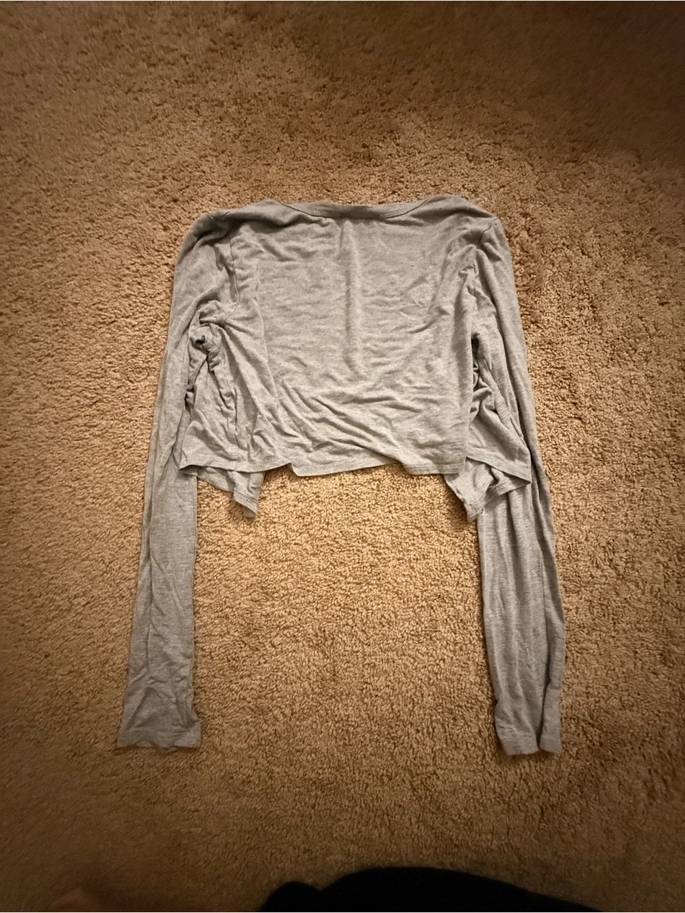 Fashion Nova Light Gray Cropped Cardigan - Picture 2 of 2